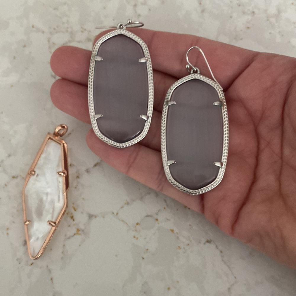 Kendra Scott earrings and pendant